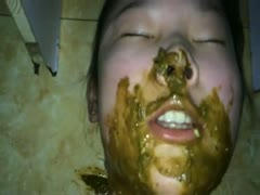 A Chinese slave girl consumes the feces of her lord.